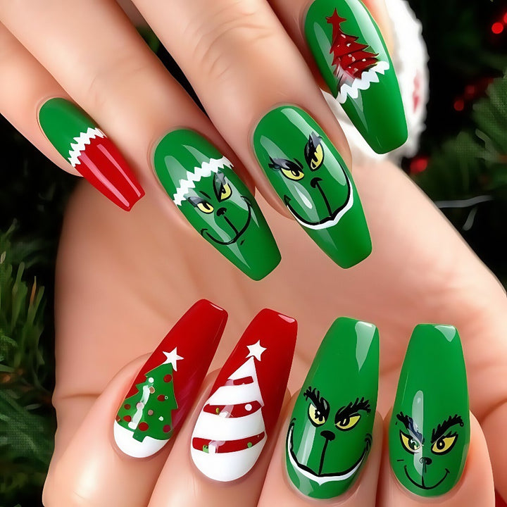 Festive artificial nails with Christmas motifs Kalsten