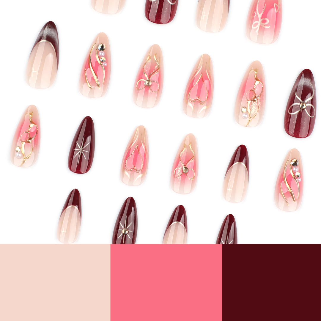 Artistic Nail Extensions with Creative Decorations Kalsten