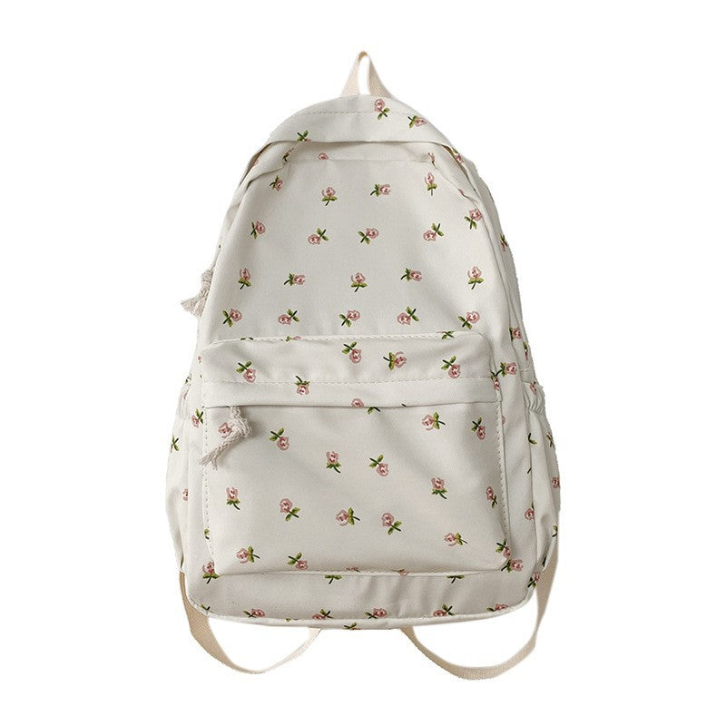 Floral Print Canvas Backpack Kalsten
