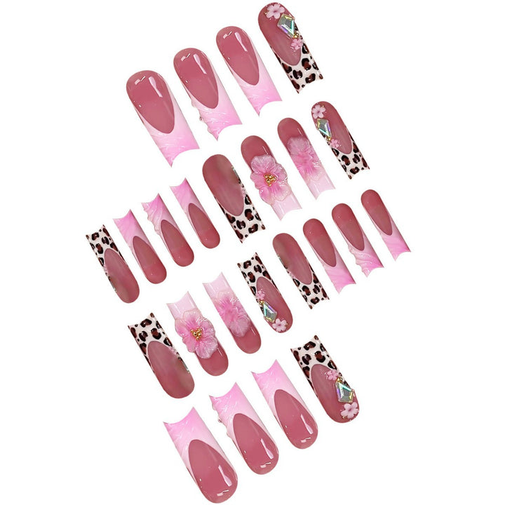 Artistic Floral Accent Press-On Nails Kalsten