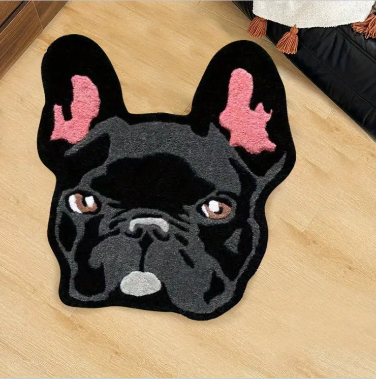 French Bulldog-Shaped Carpet