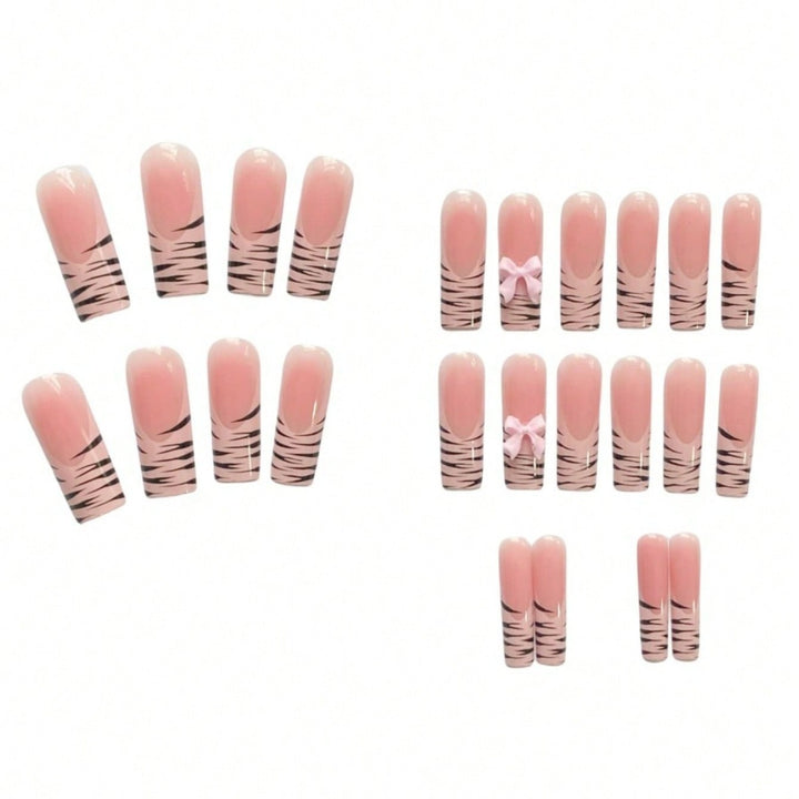 Artistic Zebra Print Nail Extensions Kalsten