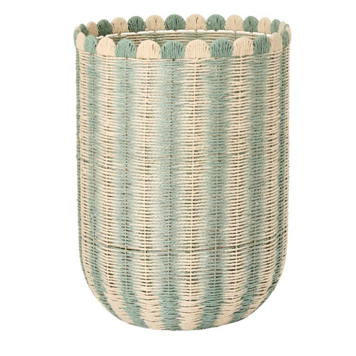 Handwoven storage basket with wave edge Kalsten