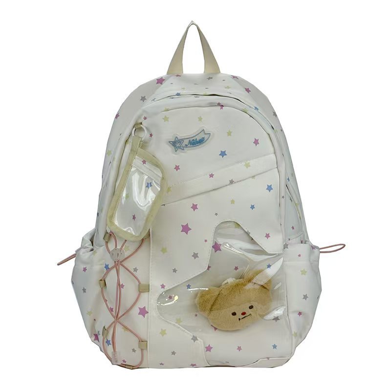 Whimsical Star Print School Backpack