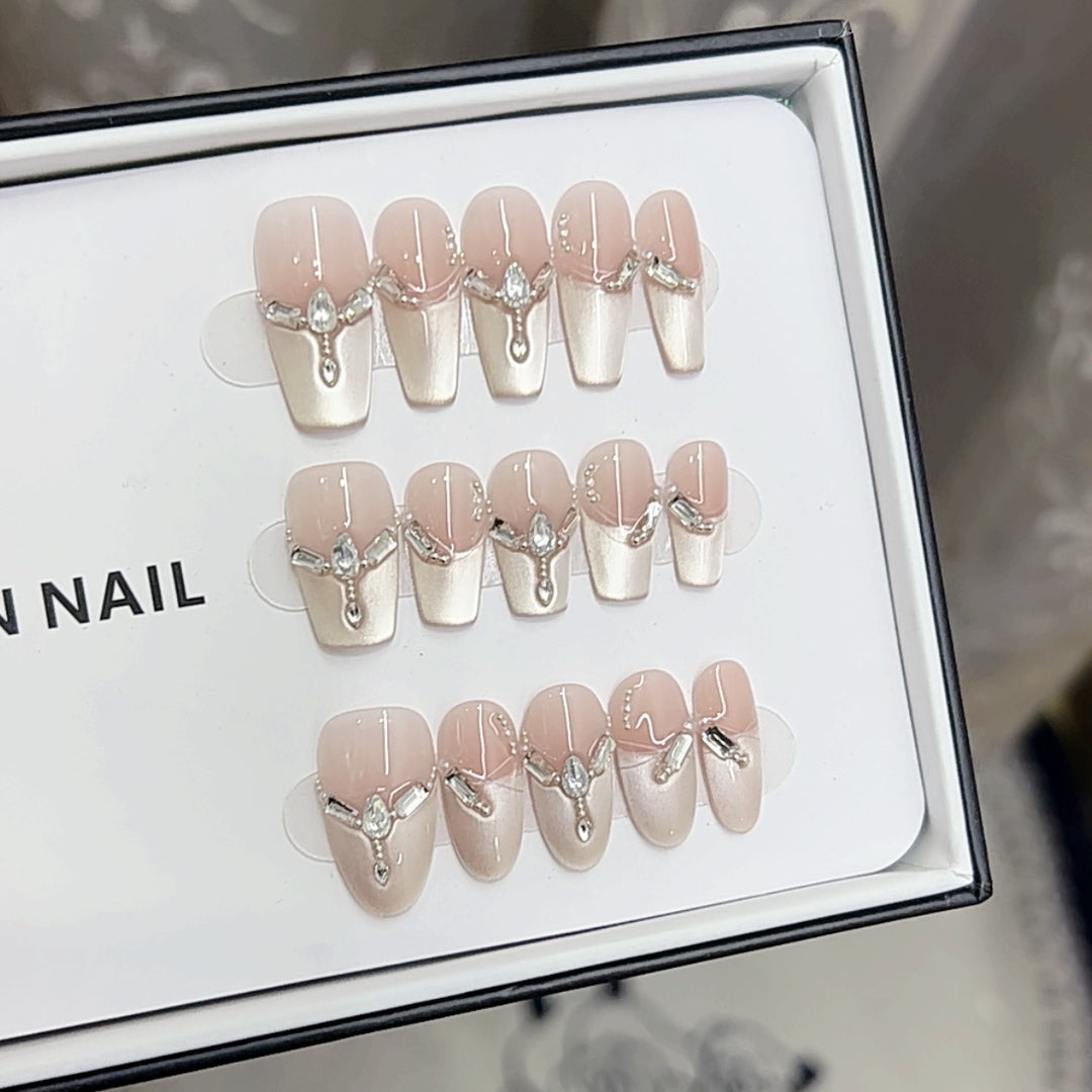 Luxury Rhinestone-Accented Press-On Nail Set Kalsten 1787296260