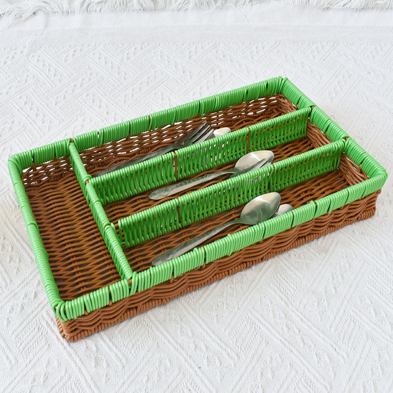 Stylish Multi-Compartment Woven Storage Organizer Kalsten