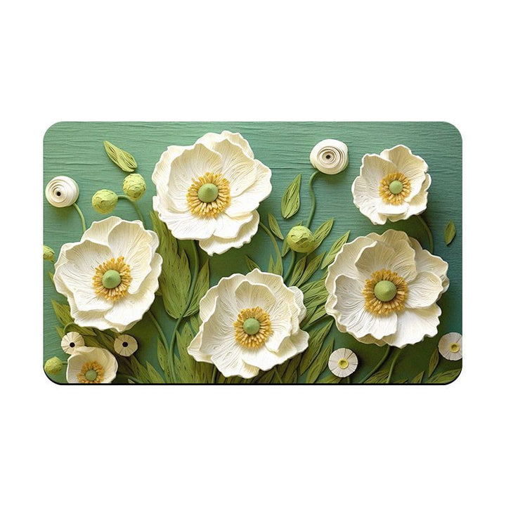 Floral Embossed Bath Mat Kalsten