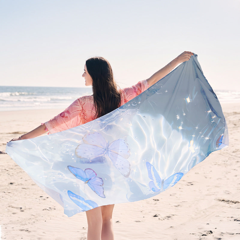light beach towel with creative jellyfish design Kalsten