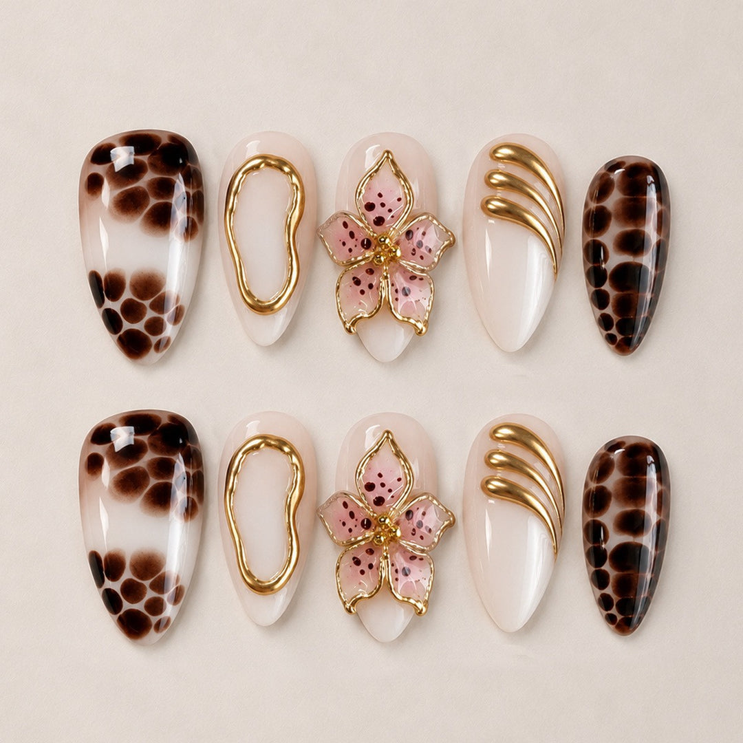 Exquisite Nail Art Set with Glamorous Accents Kalsten