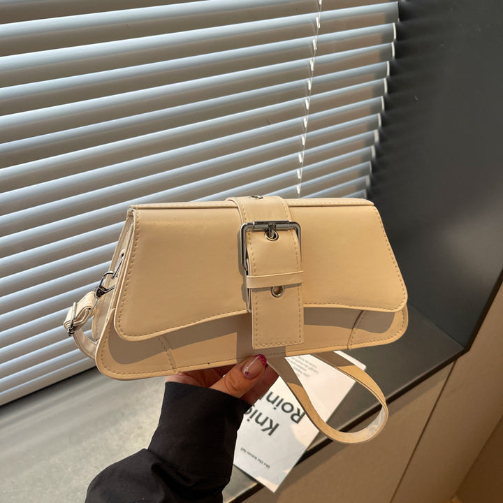 Elegant Buckle-Accented Handbag