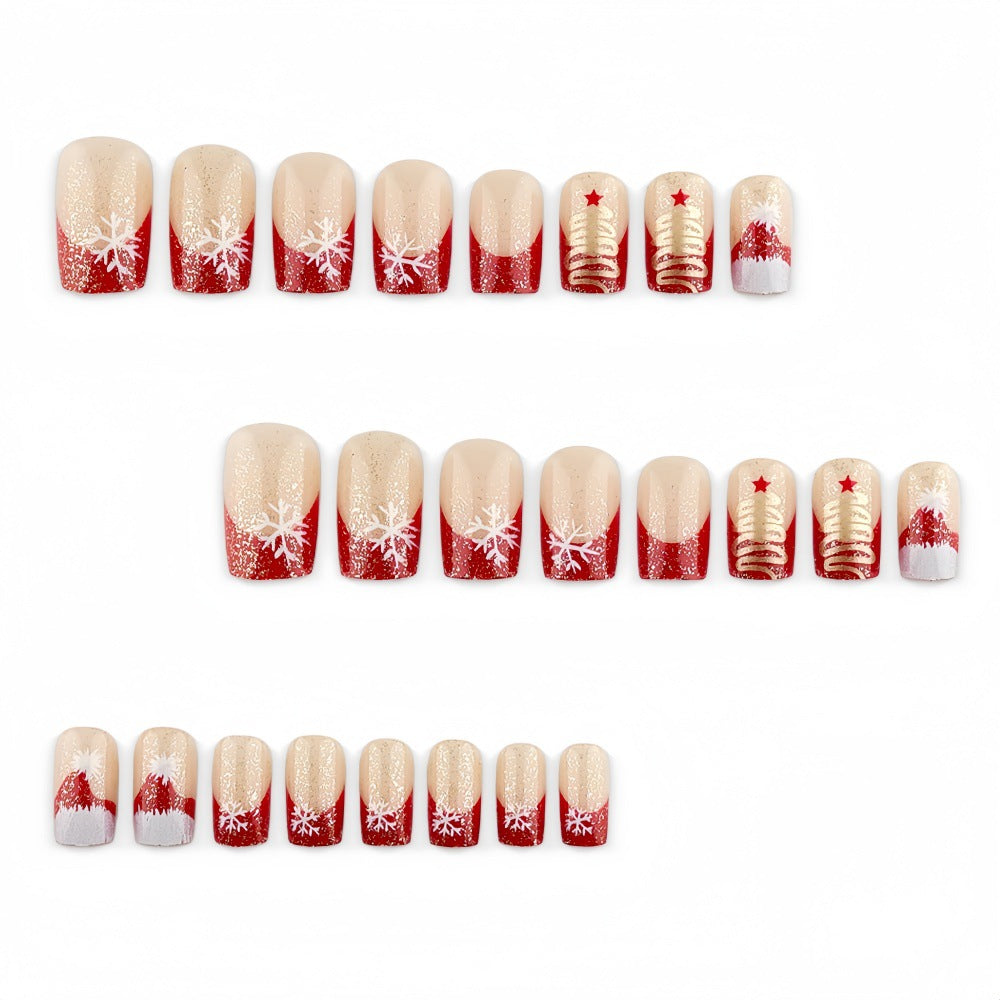 Artificial nails with festive Christmas design Kalsten