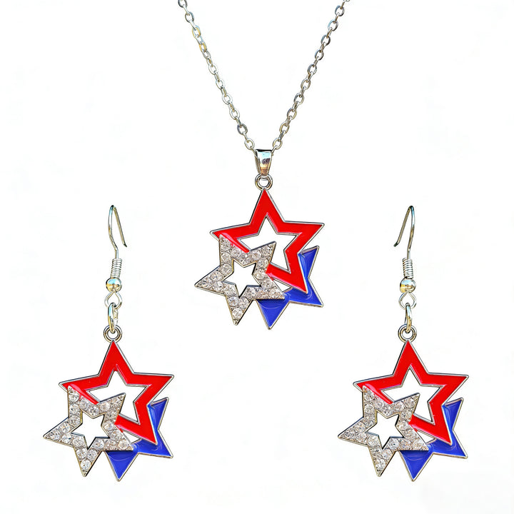 Women nan jewelry set flip-flop pendant and earrings with enamel and zirconia Kalsten