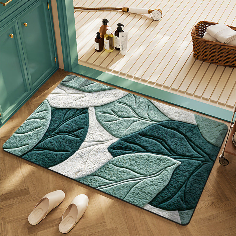 Floral Motif Bath Mat Kalsten