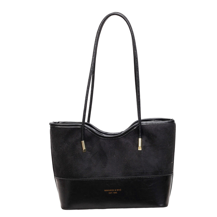 WoStylish Suede and Leather Shoulder Tote Bag Kalsten