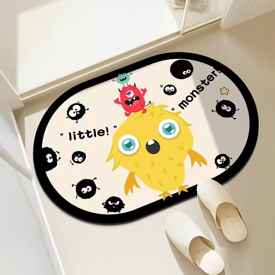 Playful Monster-Themed Bath Mat Kalsten
