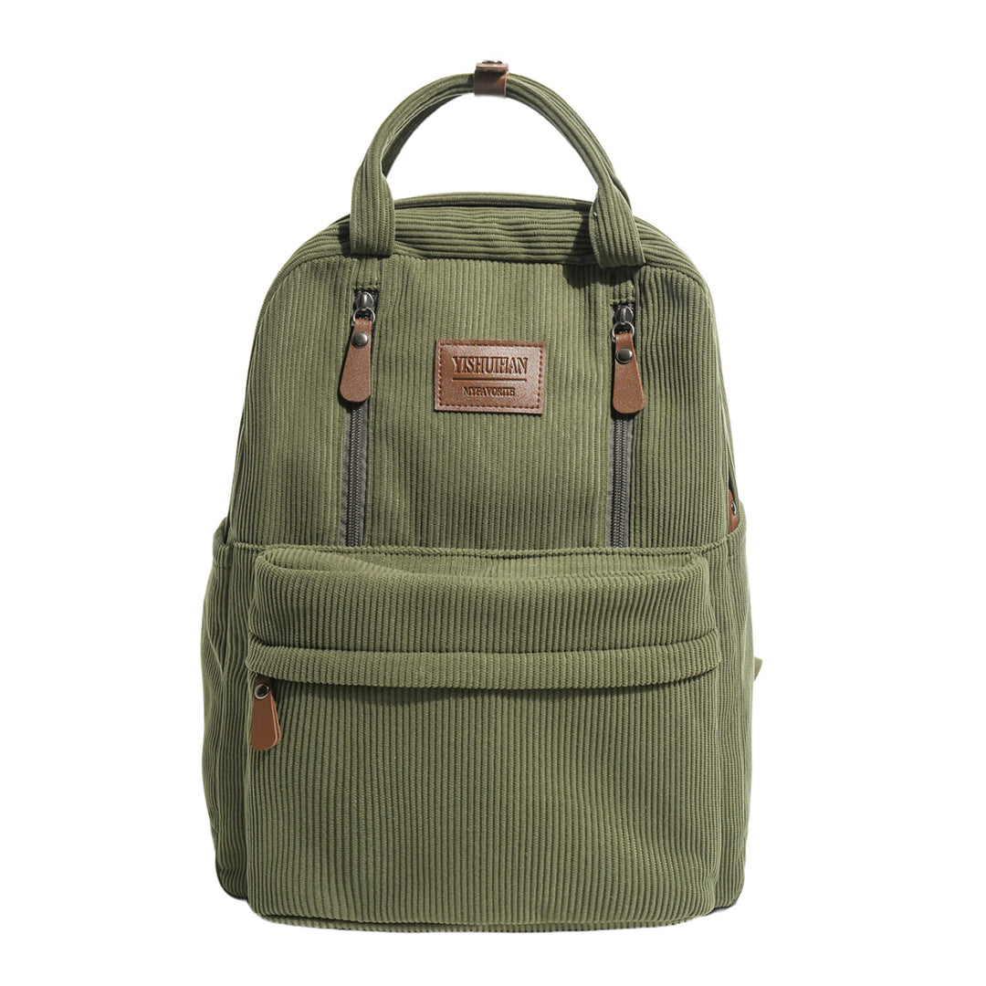 Corduroy Textured School Backpack Kalsten
