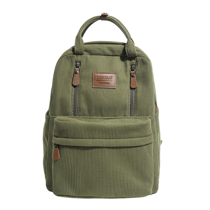 Corduroy Textured School Backpack Kalsten