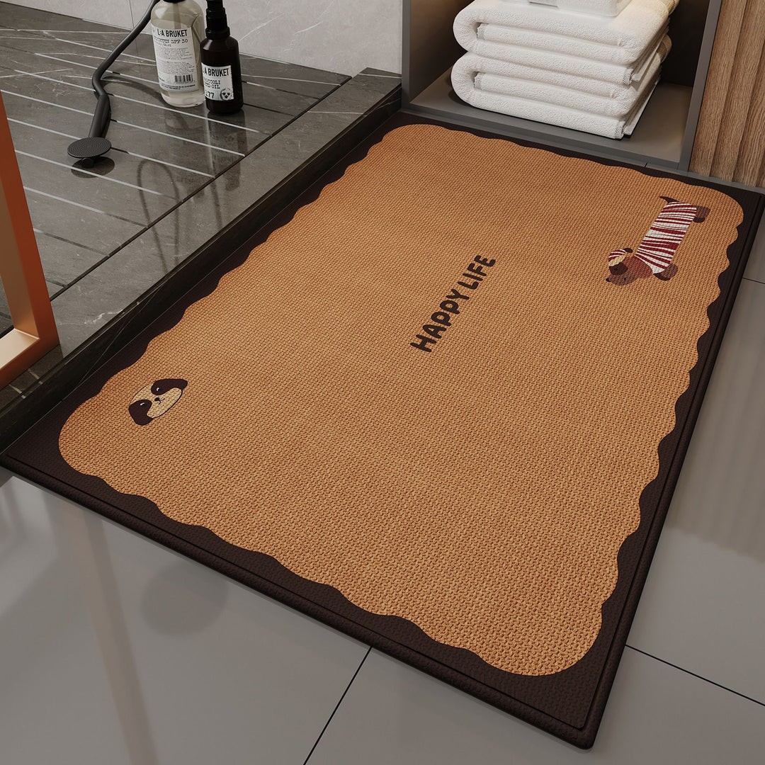 Adorable Dog-Themed Non-Slip Bath Mat
