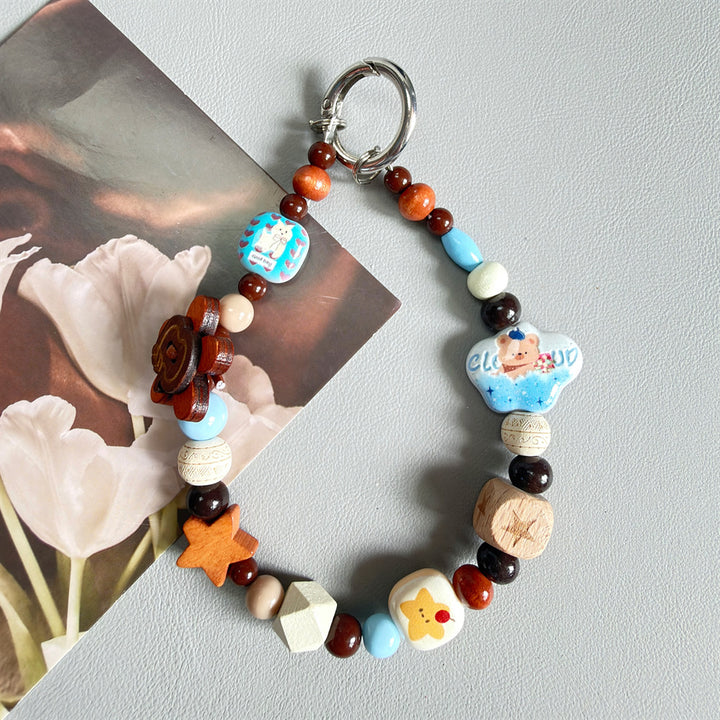 Decorative Wooden Charm Keychain Kalsten