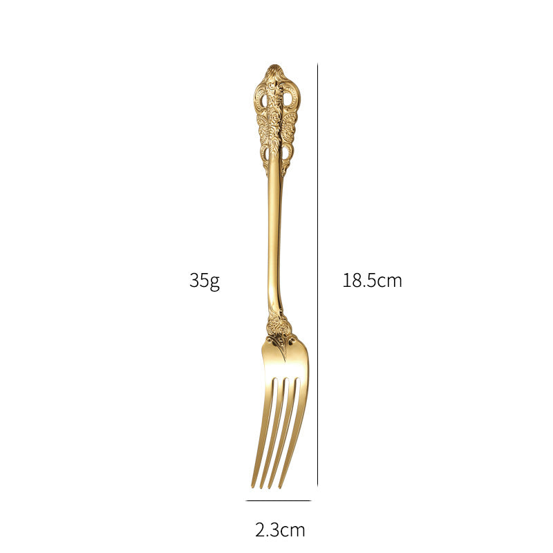 Elegant fish fork with artistic handle design Kalsten