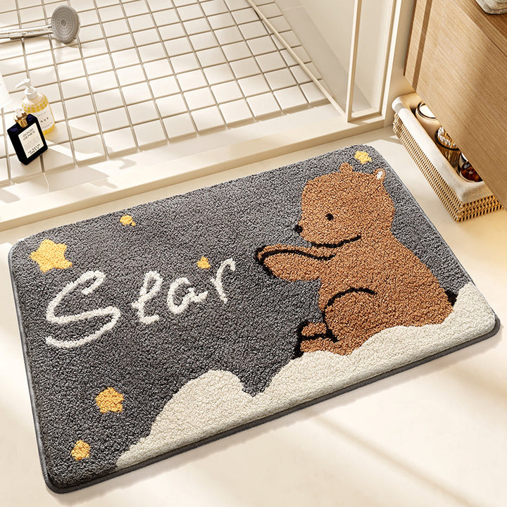 Cute Cat-Themed Bath Mat Kalsten