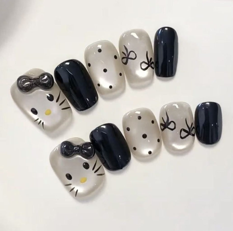 Artistic Cat and Dog Themed Nail Art Extensions Kalsten