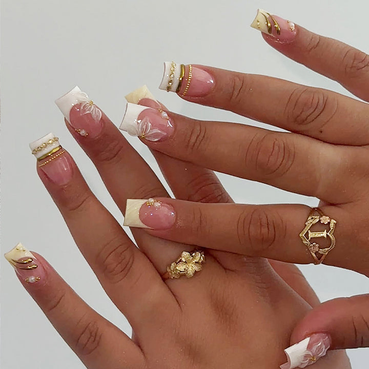 Premium French-Style Press-On Nail Set Kalsten