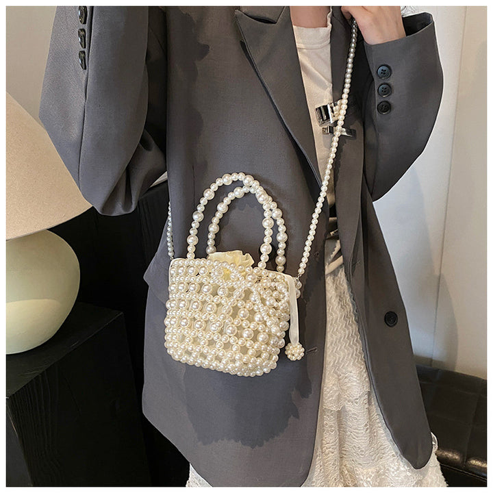 Pearl-Embellished Evening Purse