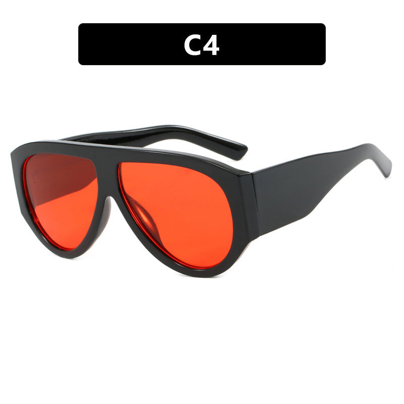 Women extravagant oversized sunglasses with angled frame Kalsten
