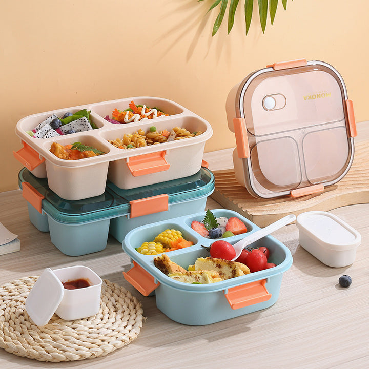 Multi-Sectional Food Storage Container with Airtight Seal