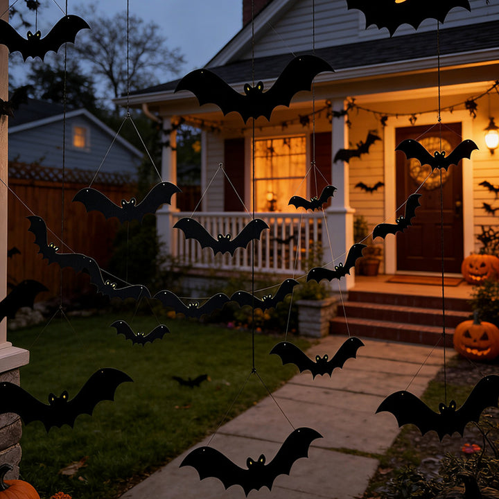 Wall decoration with Halloween bats
