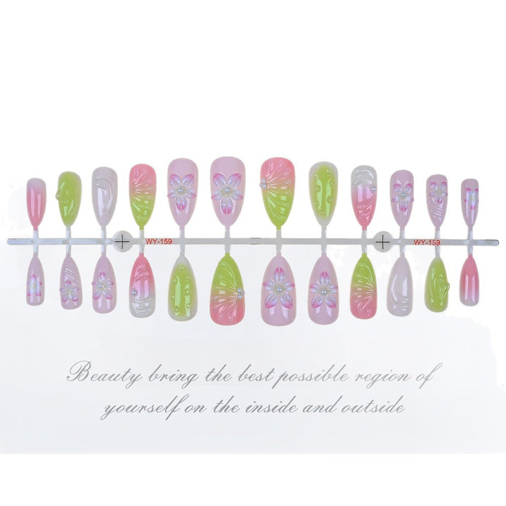 Decorative Floral Artisan Press-On Nails Kalsten