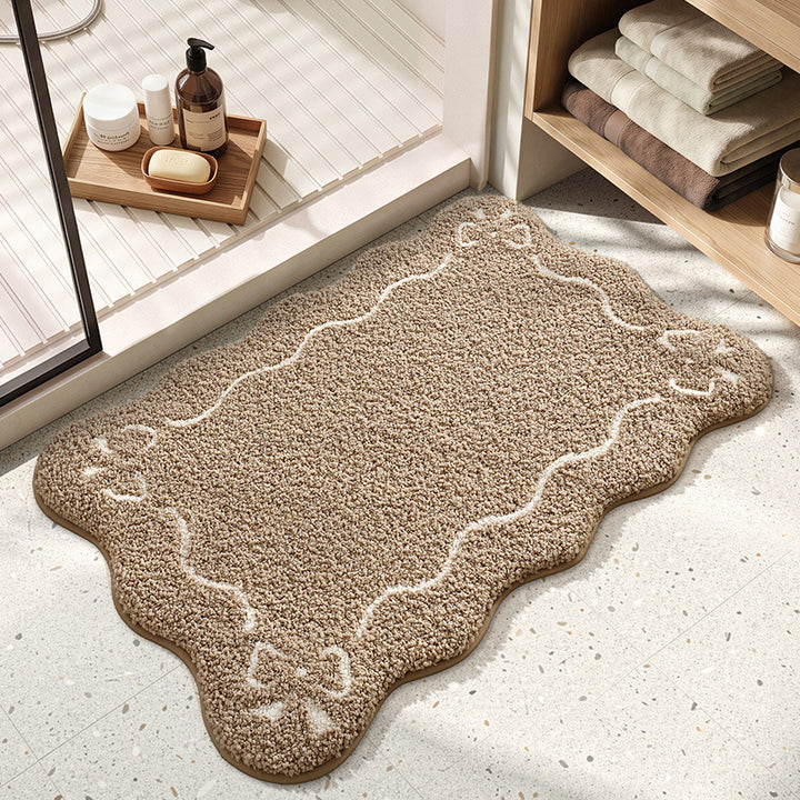 Decorative Scalloped Bath Mat Kalsten