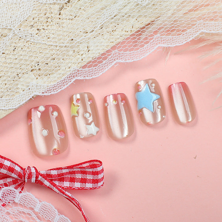 Playful Whimsical Themed Press-On Nail Art Set