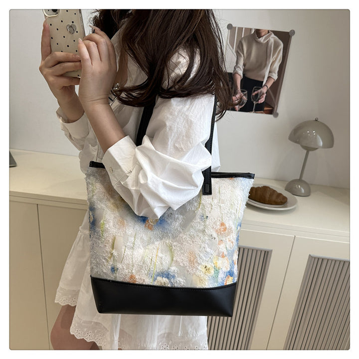 Artistic Floral Embroidered Tote Bag Kalsten