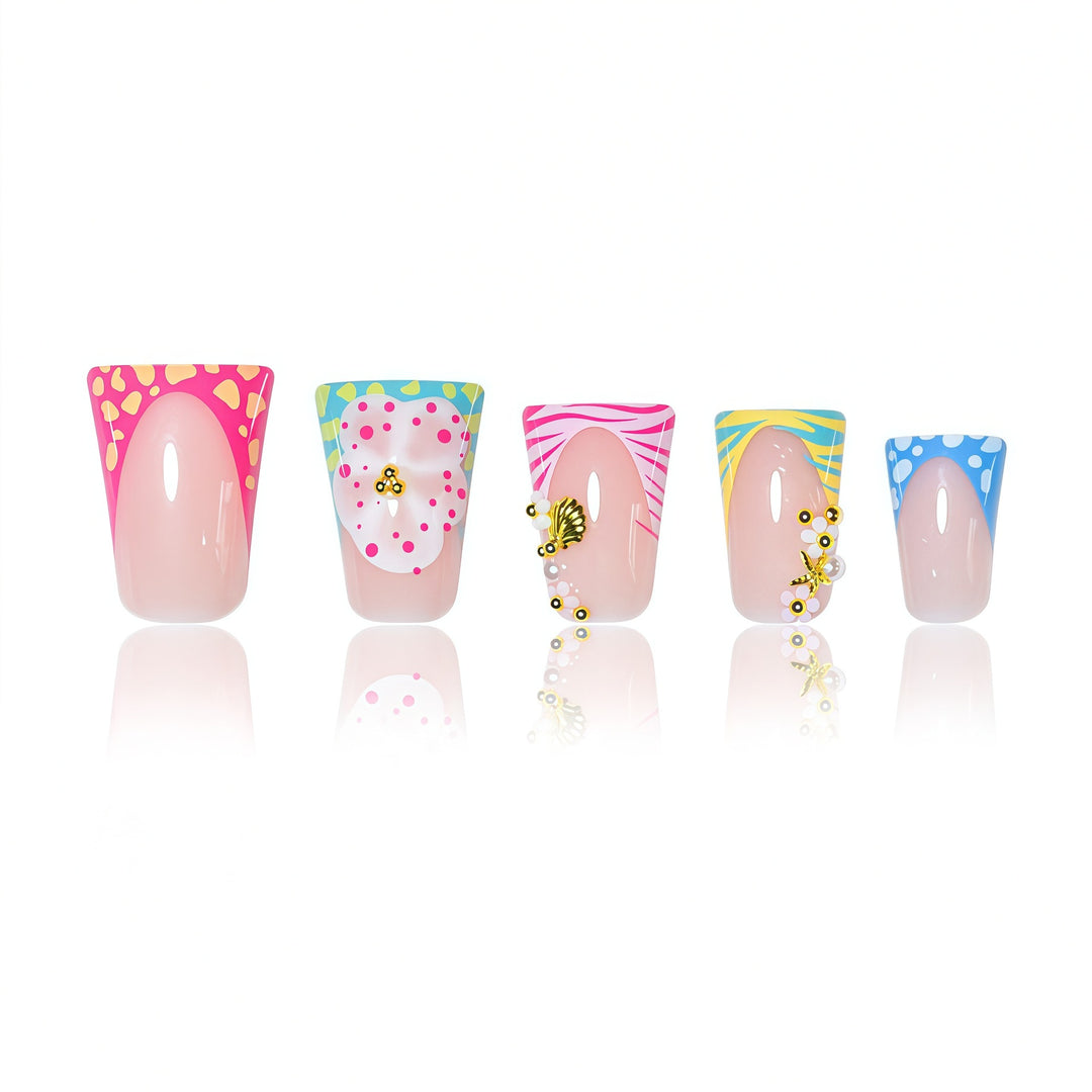 Artistic Themed Press-On Nail Extensions Kalsten