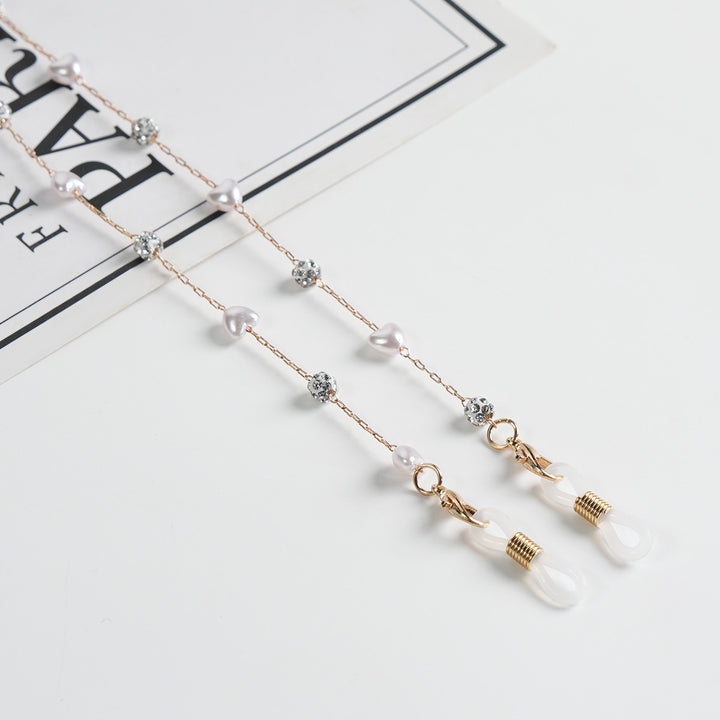 Pearl and Crystal Decor Eyewear Chain Kalsten