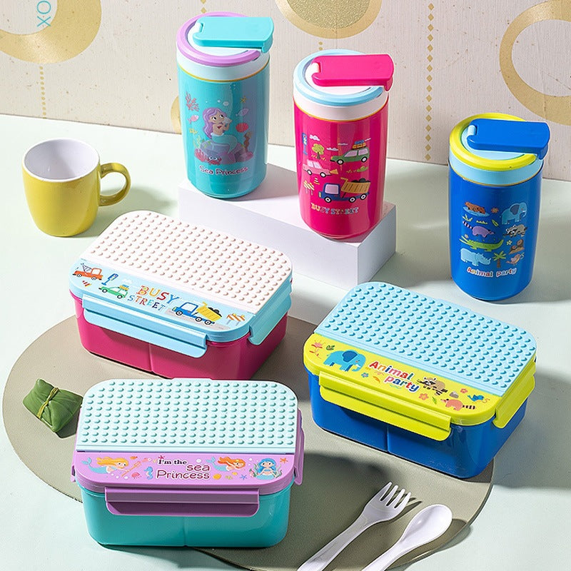 Multi-Compartment Fun-Themed Lunch Box