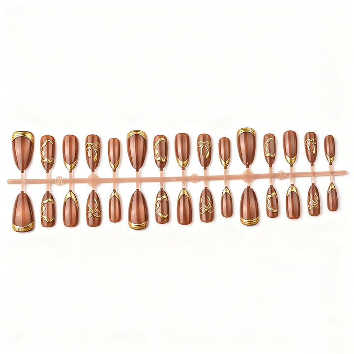 Decorative Metallic Accent Press-On Nail Set