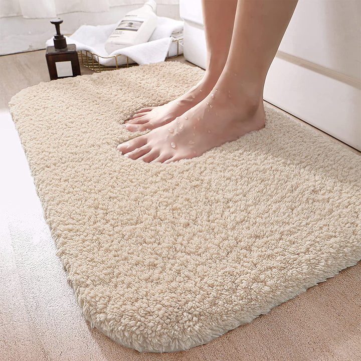 Absorbent Plush Bath Rug for Bathroom