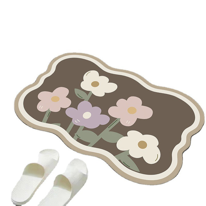 Decorative Floral Bath Mat Kalsten