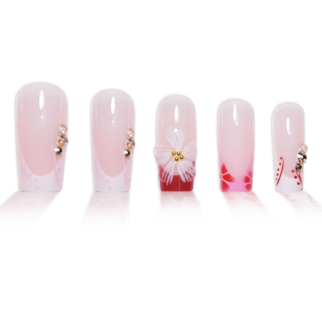 Elegant 3D Floral Press-On Nail Extensions Kalsten