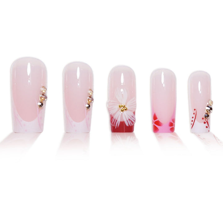 Elegant 3D Floral Press-On Nail Extensions Kalsten