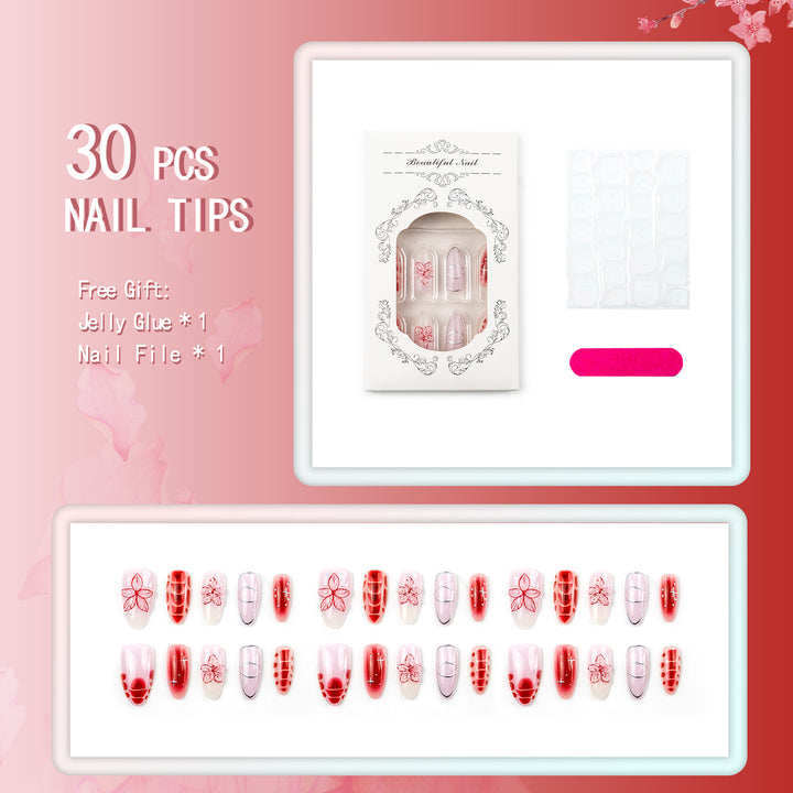 Artificial nails with floral accents and modern patterns Kalsten