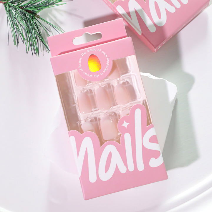 Elegant Gel Nail Extensions in Modern French Tip Design Kalsten