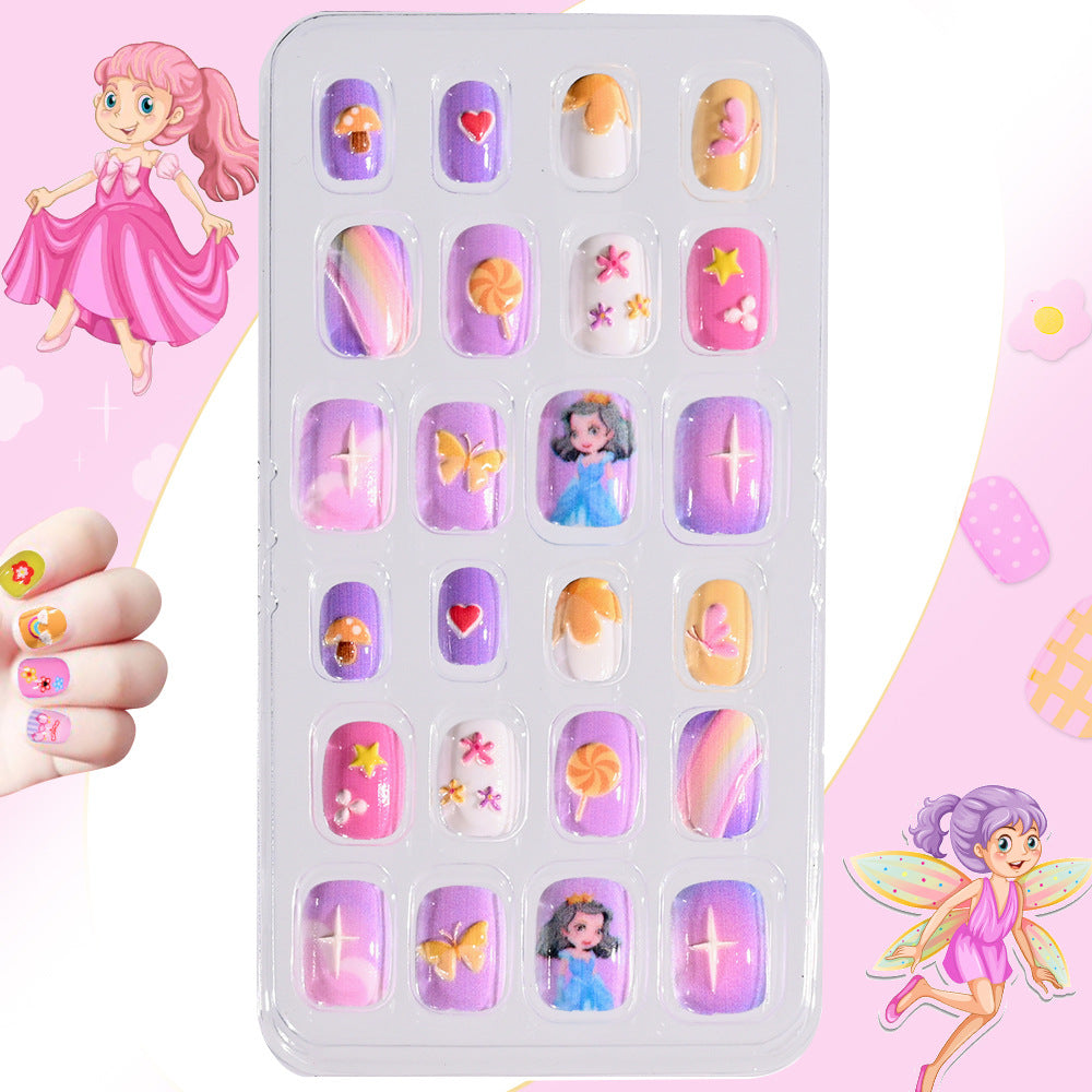 Children's Themed Decorative Press-On Nail Set Kalsten