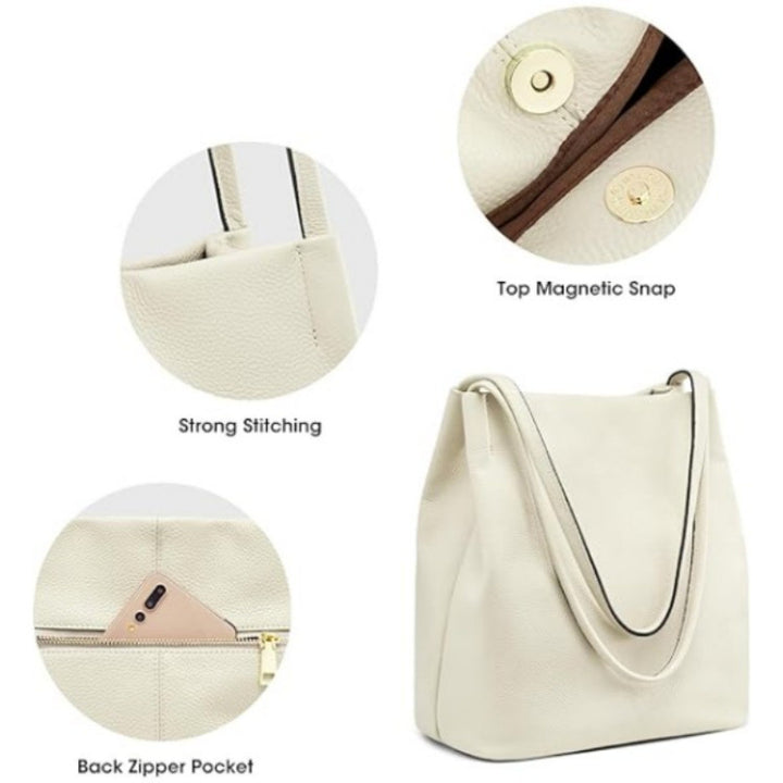 Stylish Leather Hobo Handbag Kalsten