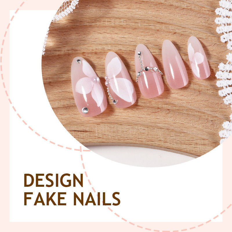 Artificial nail set with exclusive glitter and decoration elements Kalsten