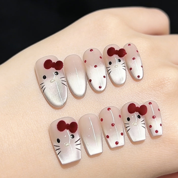 Cartoon-Themed Press-On Nail Art Set Kalsten