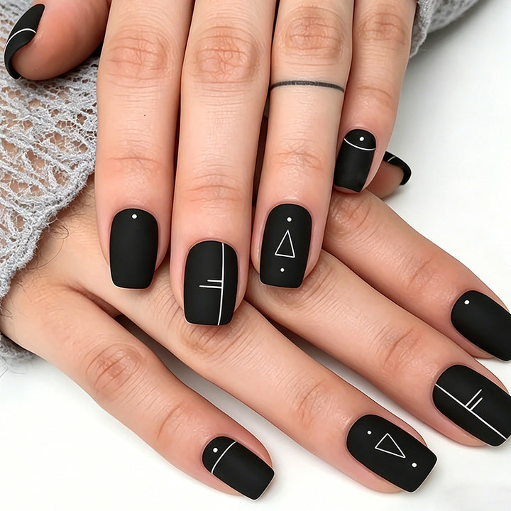 Artistic Geometric Nail Art Design Kalsten